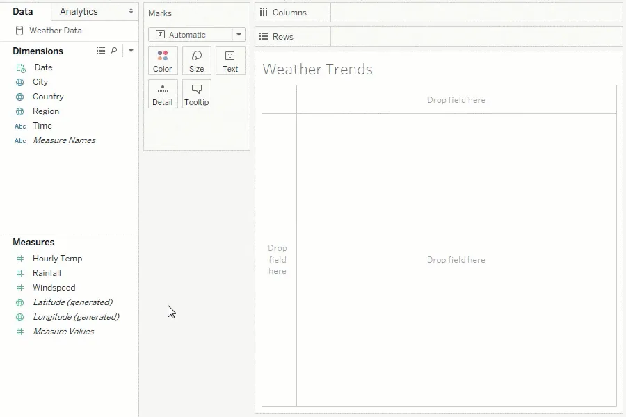 User creating a data analysis with Tableau Creator